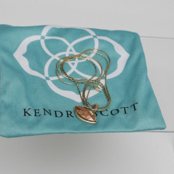 Kendra Scott Gold-Plate Adjustable Slider Chain Necklace with Stone and … - Picture 4 of 6